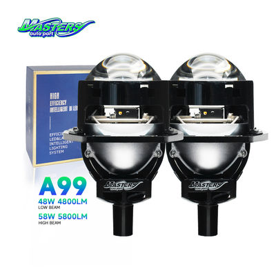 마스터스 A99 고하등 58W 5800 루멘 6000K DC9-16V 3인치 프로젝터